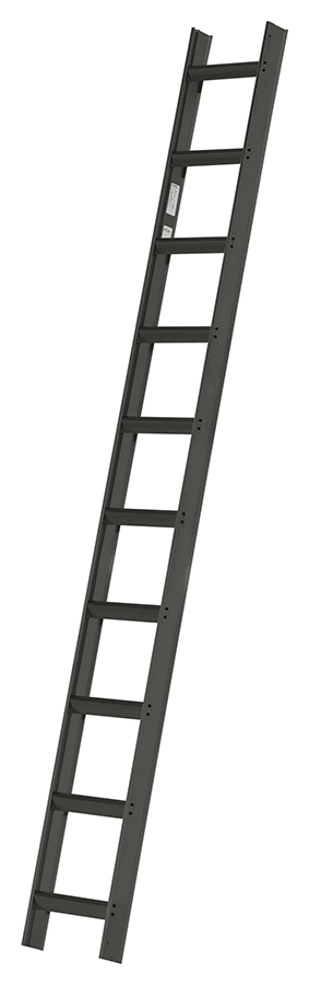 Dachauflegeleiter, Alu anthrazit beschichtet, 10 Sprossen Dachauflegeleiter aus Aluminium (anthrazit) - 7 Sprossen