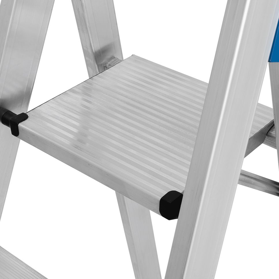 STABILO Stufen-Stehleiter, fahrbar mit Traverse 6 Stufen
