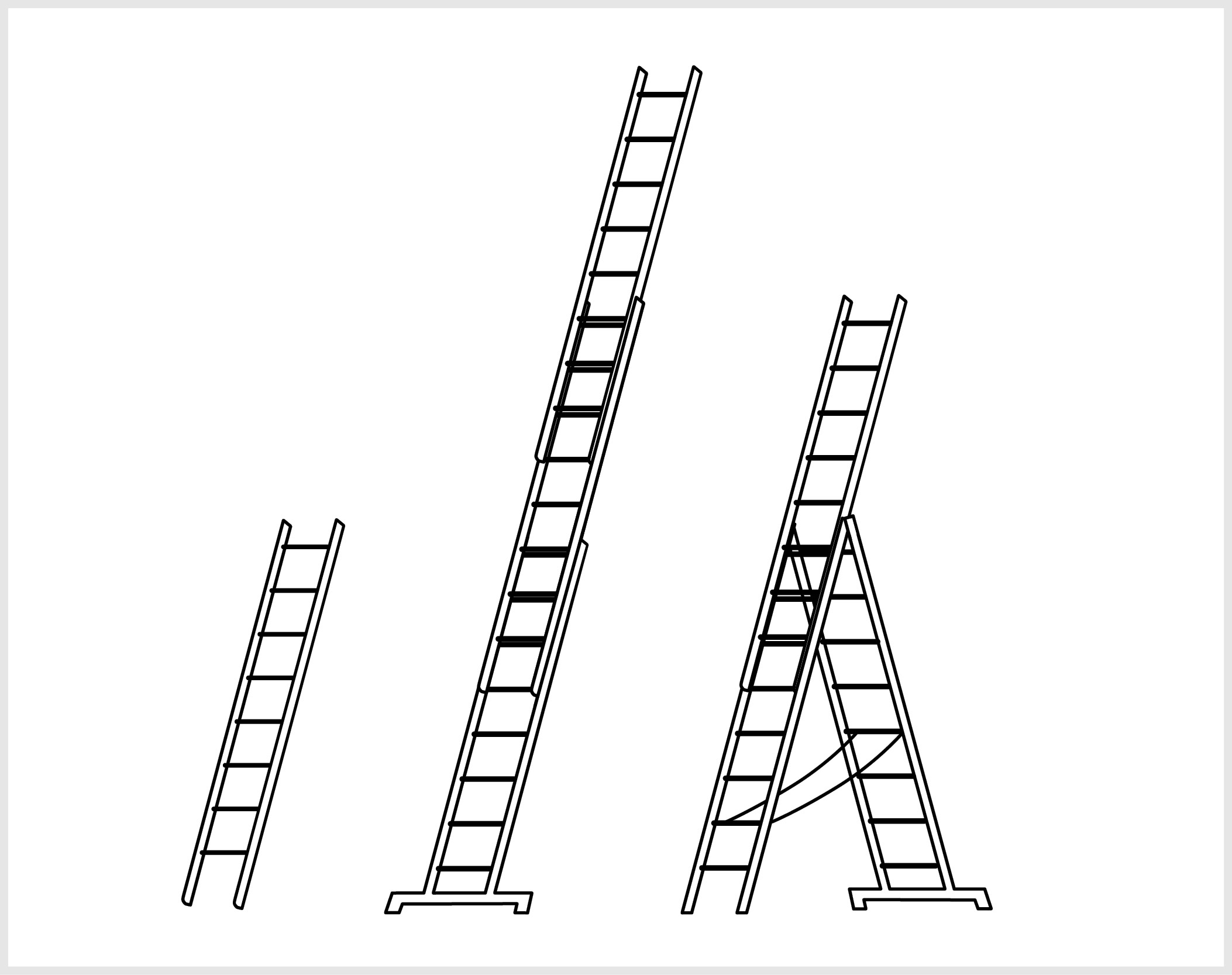 ALU PRO: Mehrzweckleiter, dreiteilig - 3x6 Sprossen