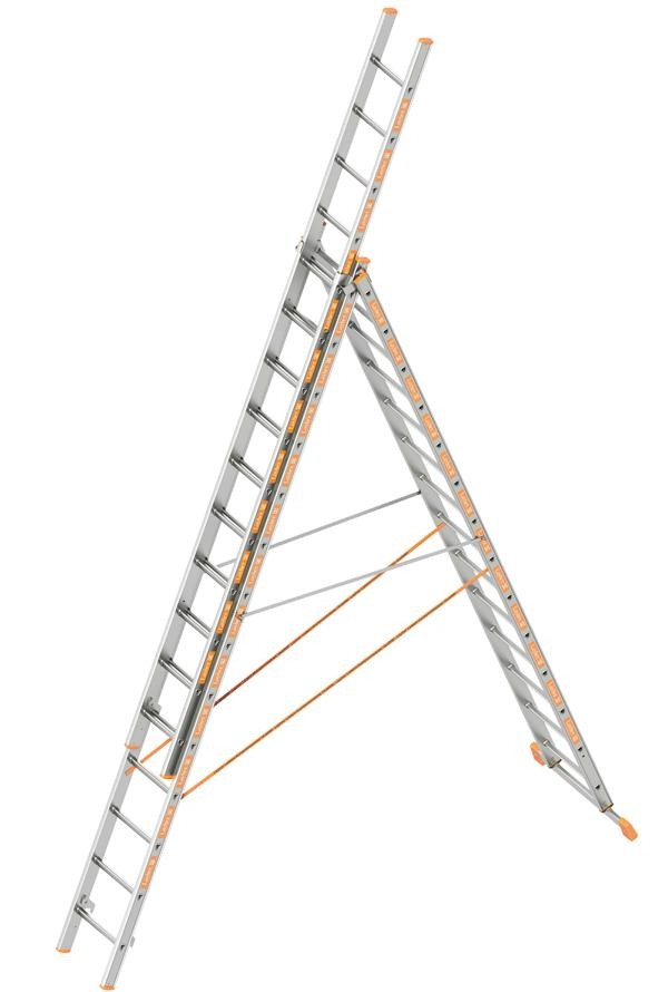 Allzweckleiter TOPIC 3-teilig, 3x6 Sprossen