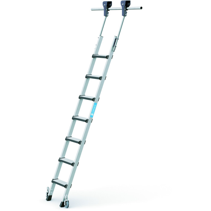 Comfortstep Trec LH, Geschraubte Stufen-Regalleiter fahrbar, 8 Stufen Comfortstep Trec LH, Geschraubte Stufen-Regalleiter fahrbar, 8 Stufen