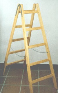 Sprossenstehleiter ECOSTEP, 2x4 Sprossen, 1,26 m hoch