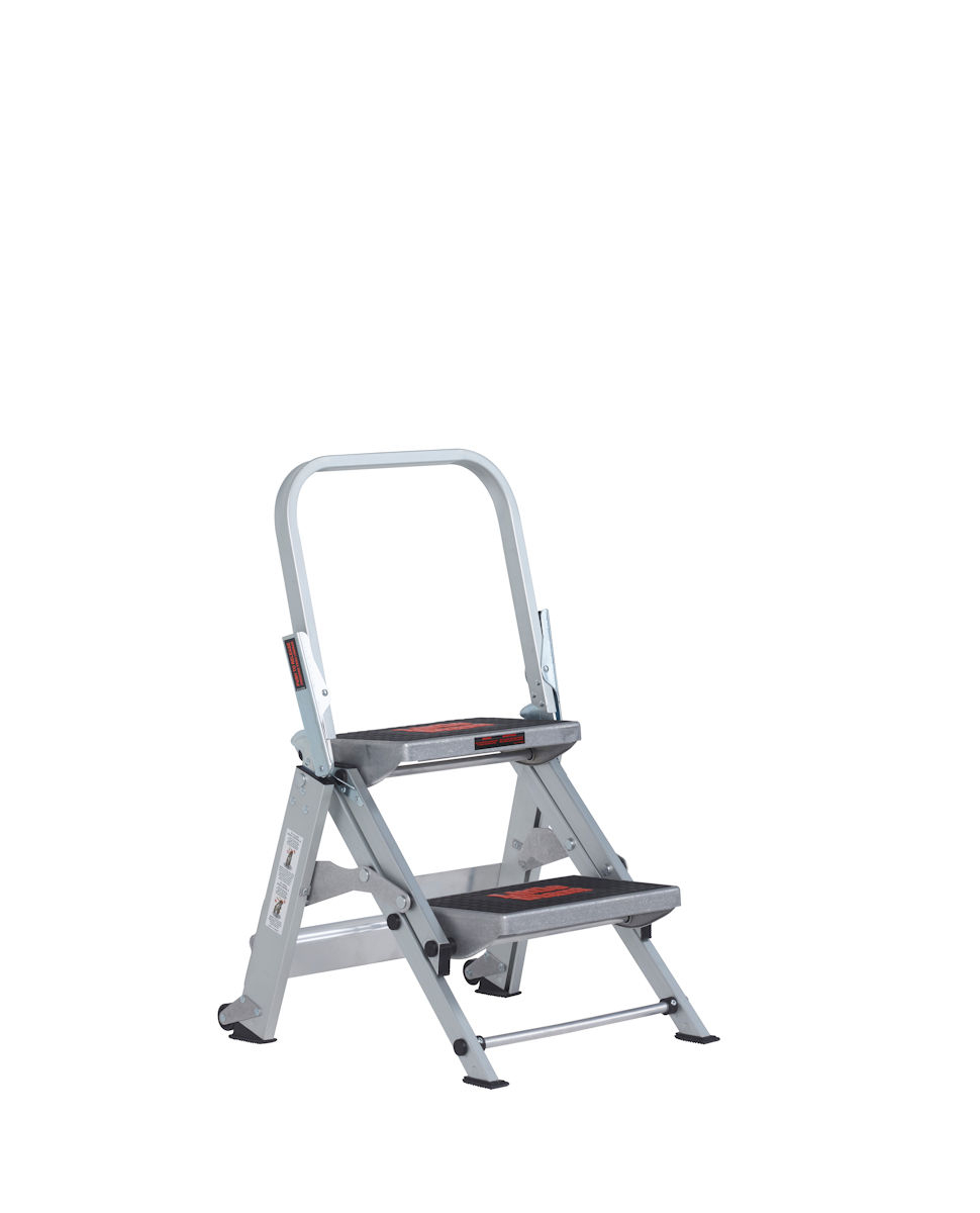 Safety Step - Robuste Aluminium Klapptreppe 2 Stufen