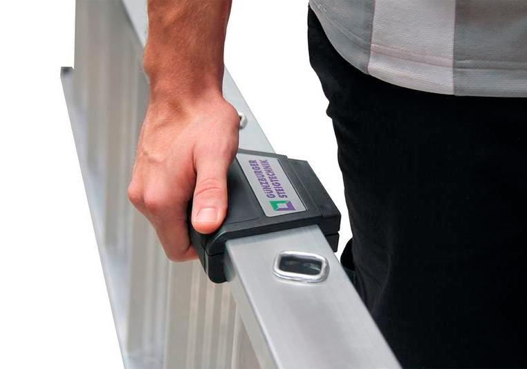 ergo-pad Griffzone Stufen-Stehleiter einseitig begehbar mit relax step®, 6 Stufen