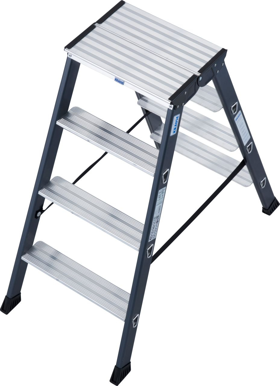 Monto Stufen-Doppelleiter SePro D eloxiert 2x7 Stufen