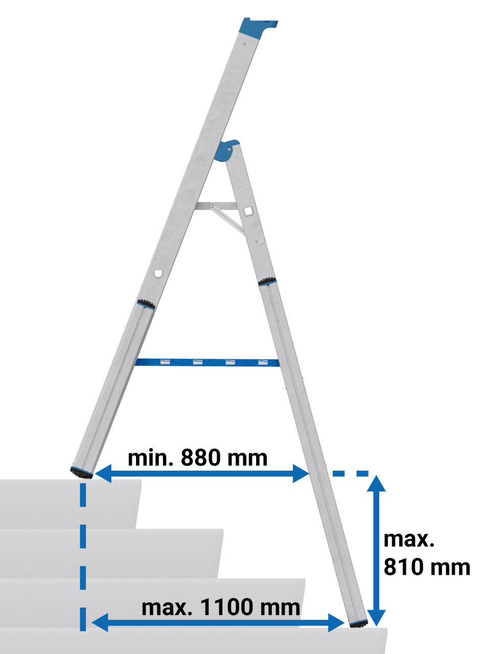 STABILO Teleskop-Stufen-StehLeiter, 4 Stufen STABILO Teleskop-Stufen-StehLeiter, 4 Stufen