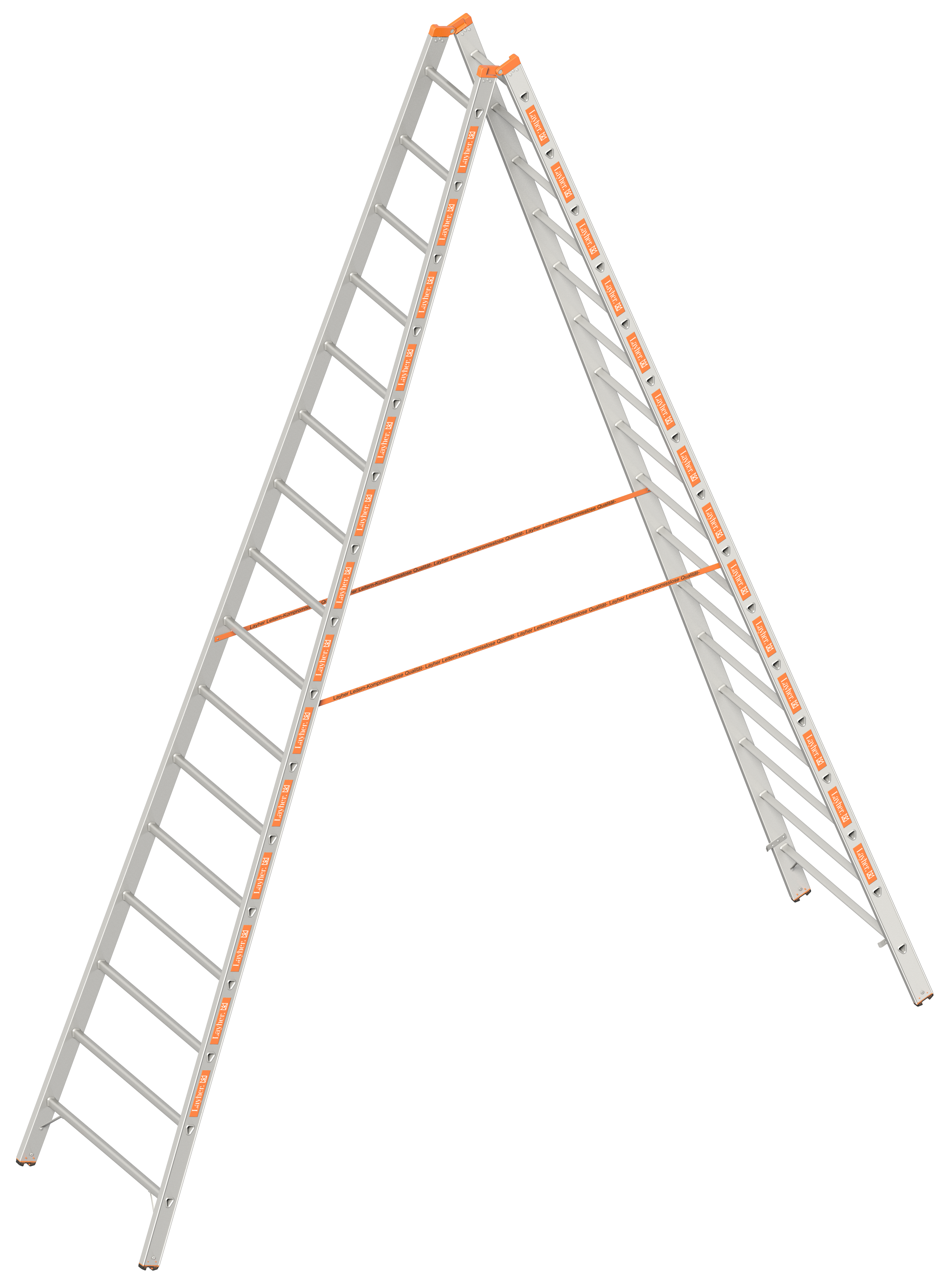 Sprossenstehleiter TOPIC 1039, 2x4 Sprossen