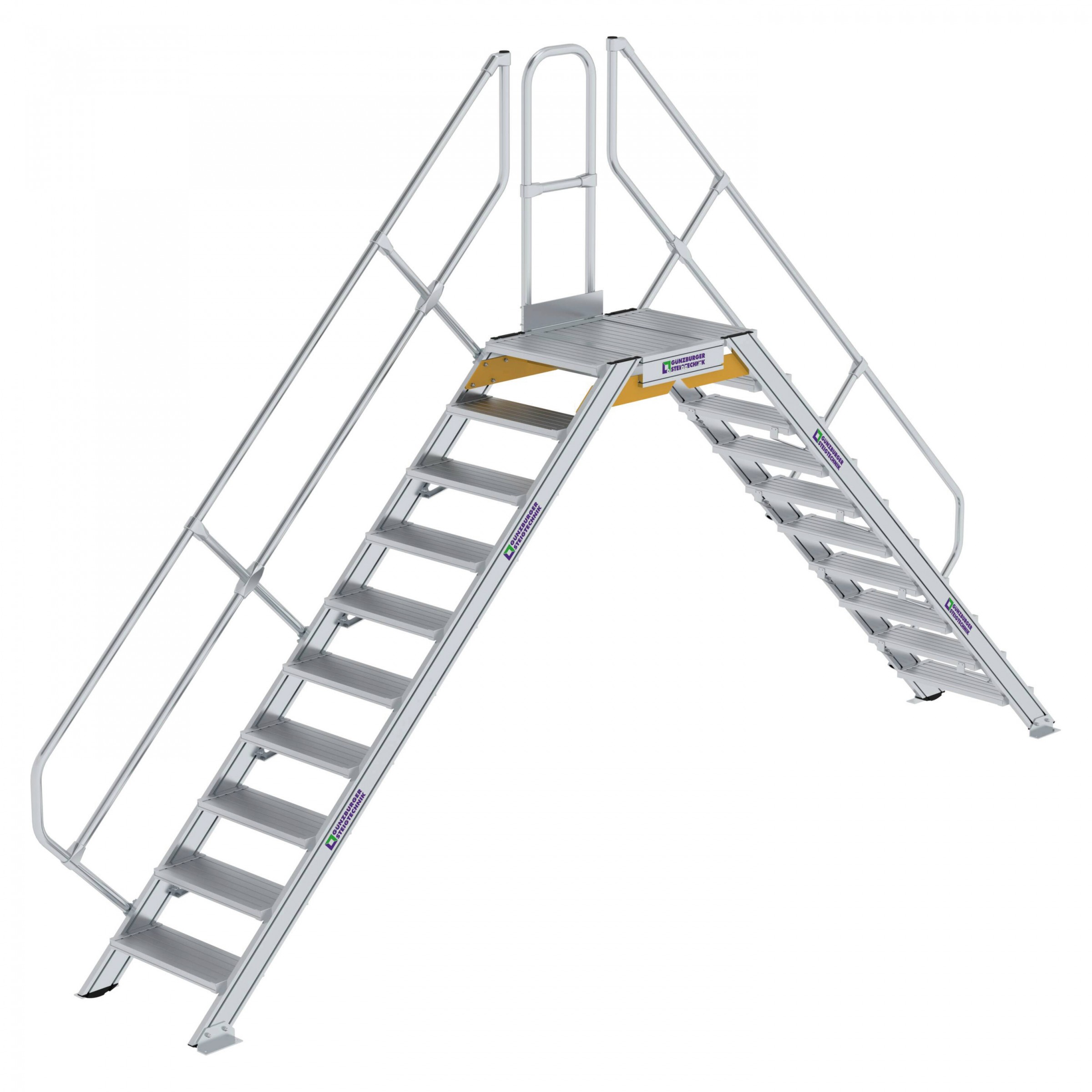 Aluminium-Überstieg 45°, Stufenbreite 600 mm, 9 Stufen Aluminium-Überstieg 45°, Stufenbreite 600 mm, 9 Stufen