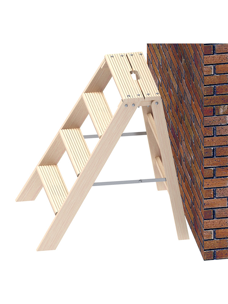 Klappbarer Holzstufentritt 1055, 3 Stufen