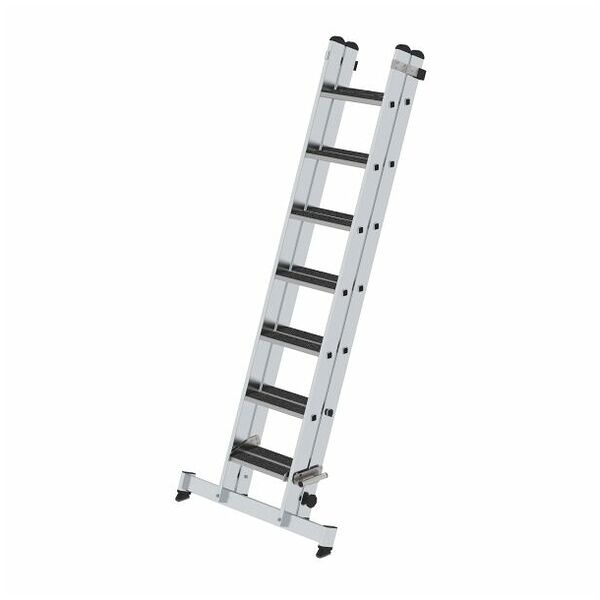 Stufen-Schiebeleiter 2-teilig mit nivello-Traverse mit clip-step R13, 2 x 9 Stufen