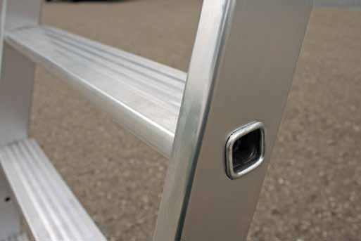 Aluminium-Podesttreppe, einseitig begehbar,  fahrbar, 4 Stufen