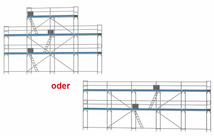 Giebelgerüst klein PLUS Komplett - 3,0 m Felder