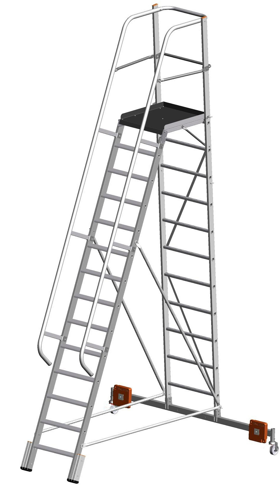 Podestleiter Vario kompakt 10 Stufen