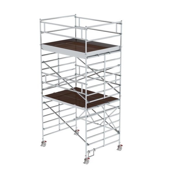 Aluminium-Klappgerüst mit Dreifach-Plattform, Standhöhe 8,39 m Aluminium-Klappgerüst mit Dreifach-Plattform, Standhöhe 8,39 m