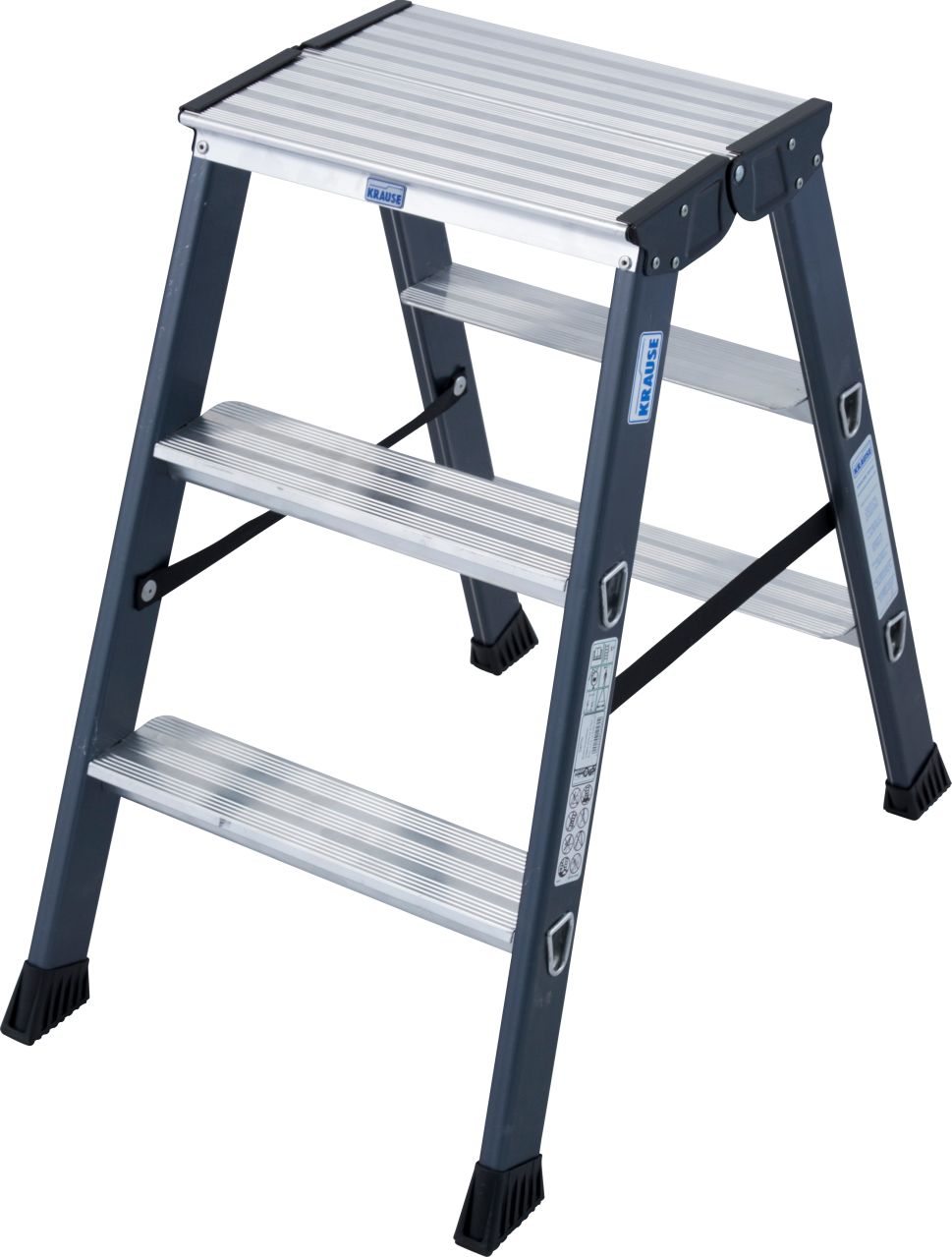 Monto Stufen-Doppelleiter SePro D eloxiert 2x3 Stufen