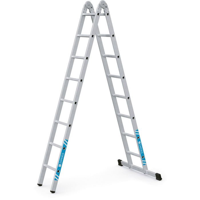 Combimaster X, Gebördelte Mehrzweck-Klappleiter, 2-teilig, 2x4 Sprossen