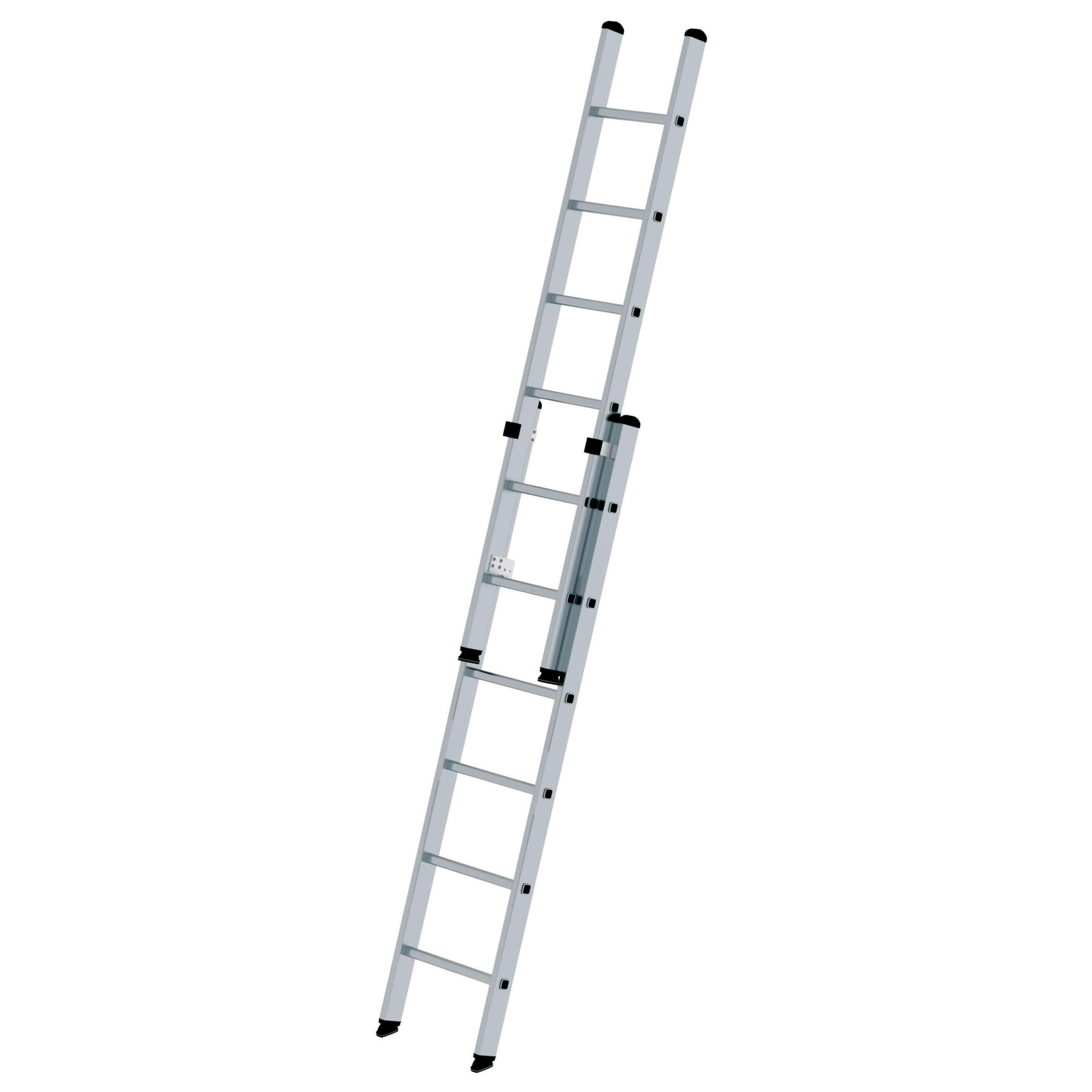 Aluminium-Schiebeleiter 2-teilig, ohne Traverse, 2x6 Sprossen