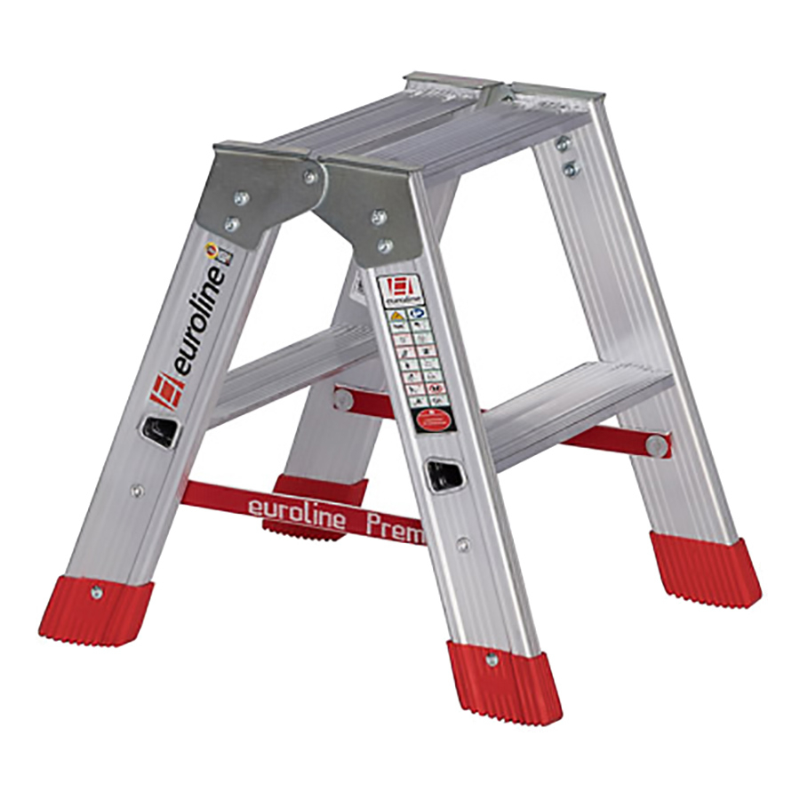 PREMIUM line Alu-Stufenstehleiter, 2 x 2 Stufen