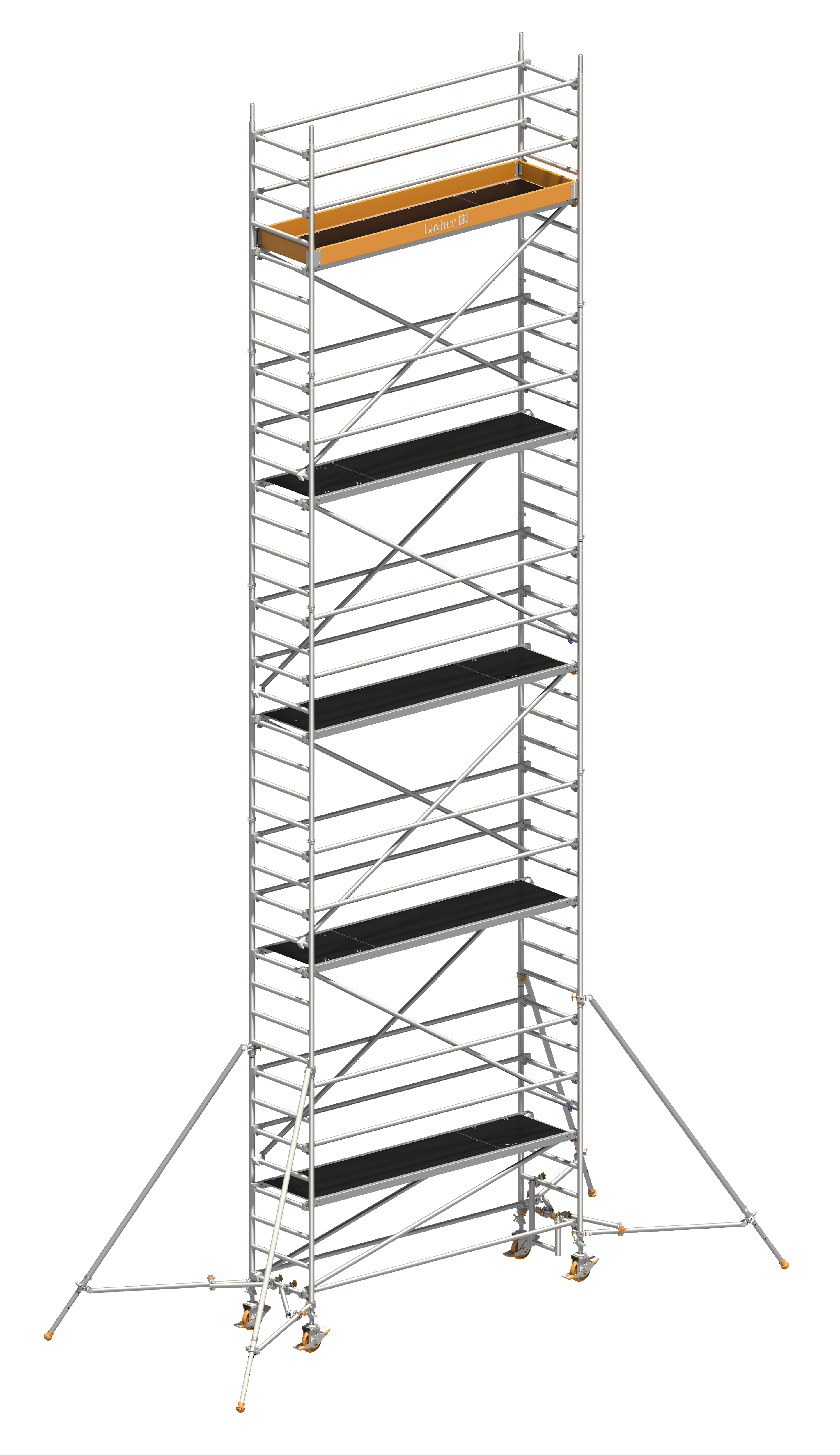 Uni Standard P2 mit Gerüststützen ausziehbar, AH 11,20 m Uni Standard P2, mit Gerüststützen, ausziehbar, Arbeitshöhe 6,20 m