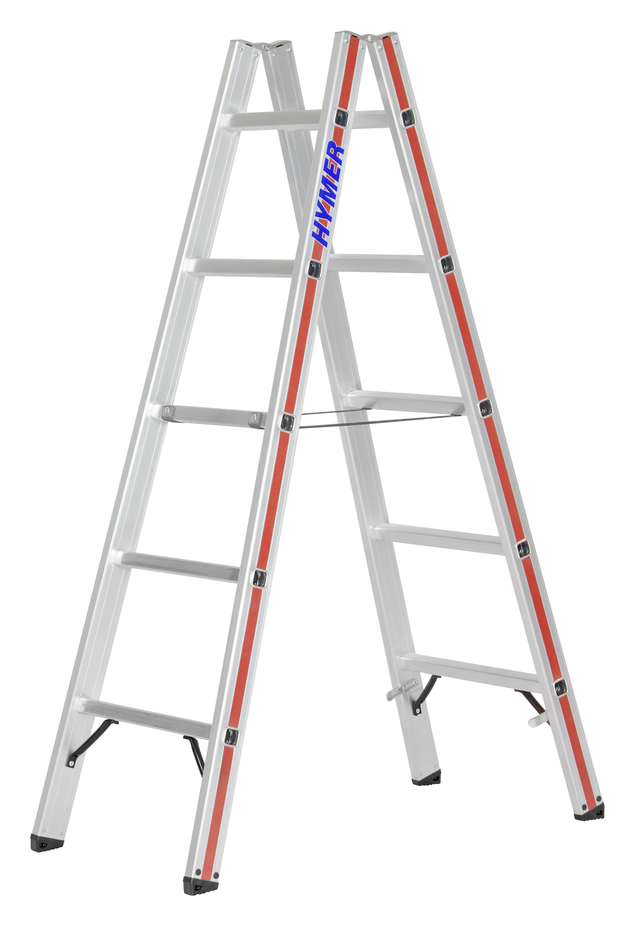Sprossenstehleiter, beidseitig begehbar - 2x5 Sprossen/Stufen