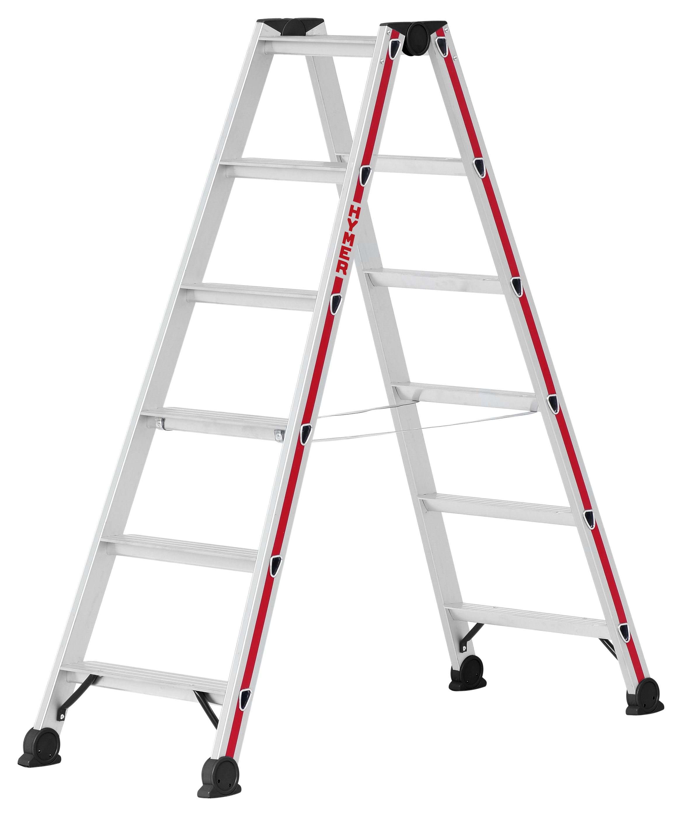 Stufenstehleiter, beidseitig begehbar - 2x3 Stufen