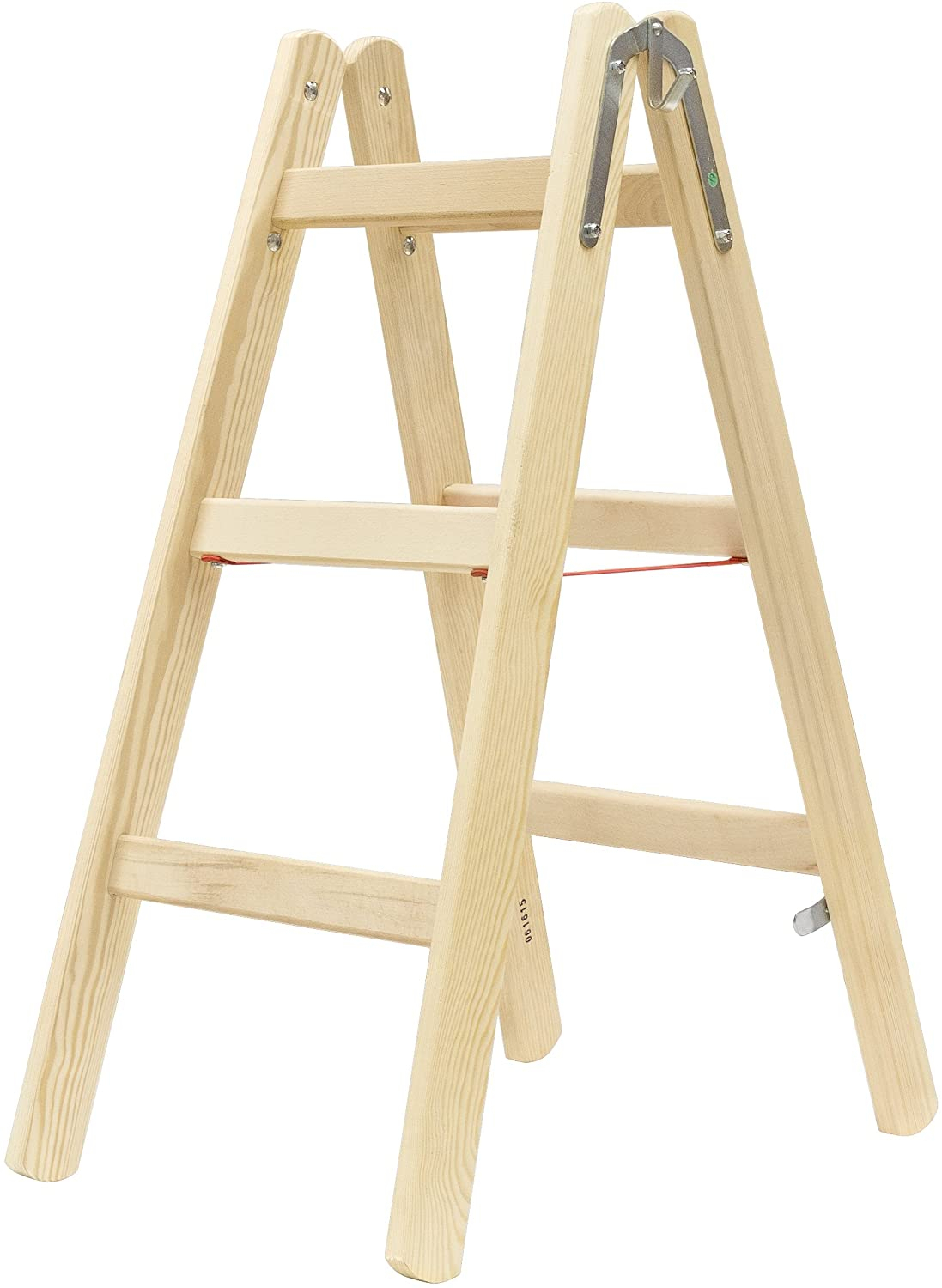 Holz-Sprossenstehleiter, beidseitig begehbar - 2x3 Sprossen