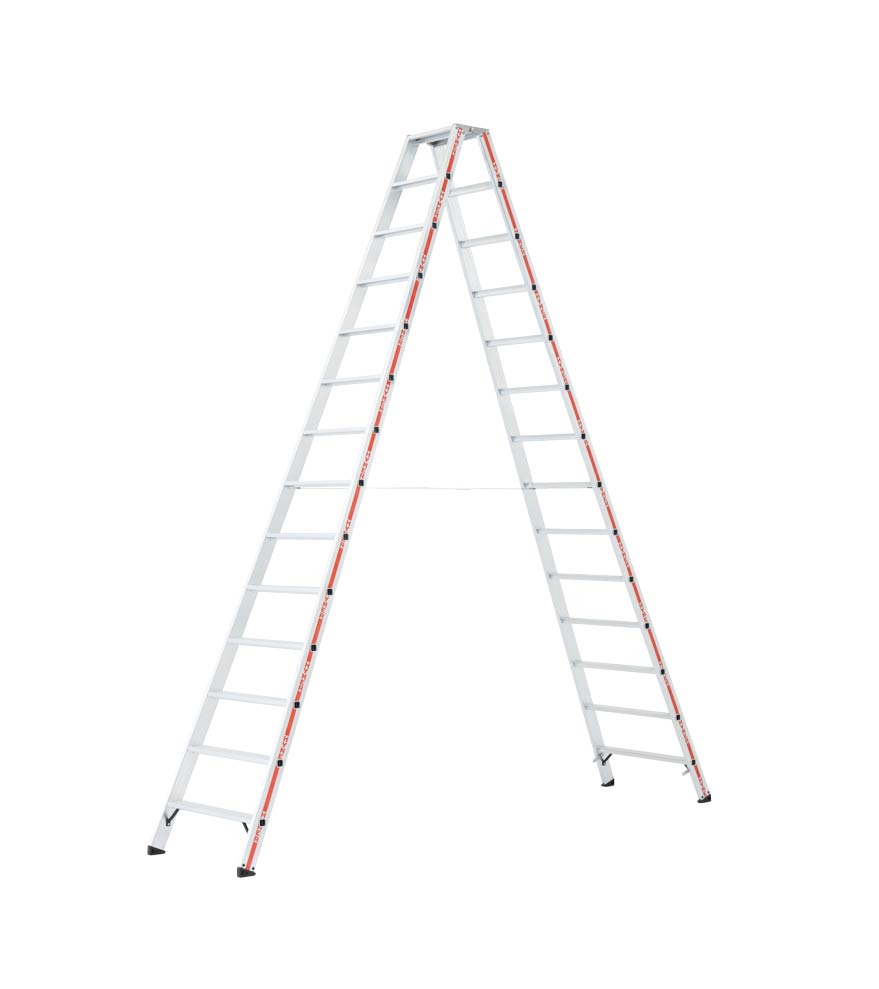 Stufenstehleiter, beidseitig begehbar - 2x3 Stufen